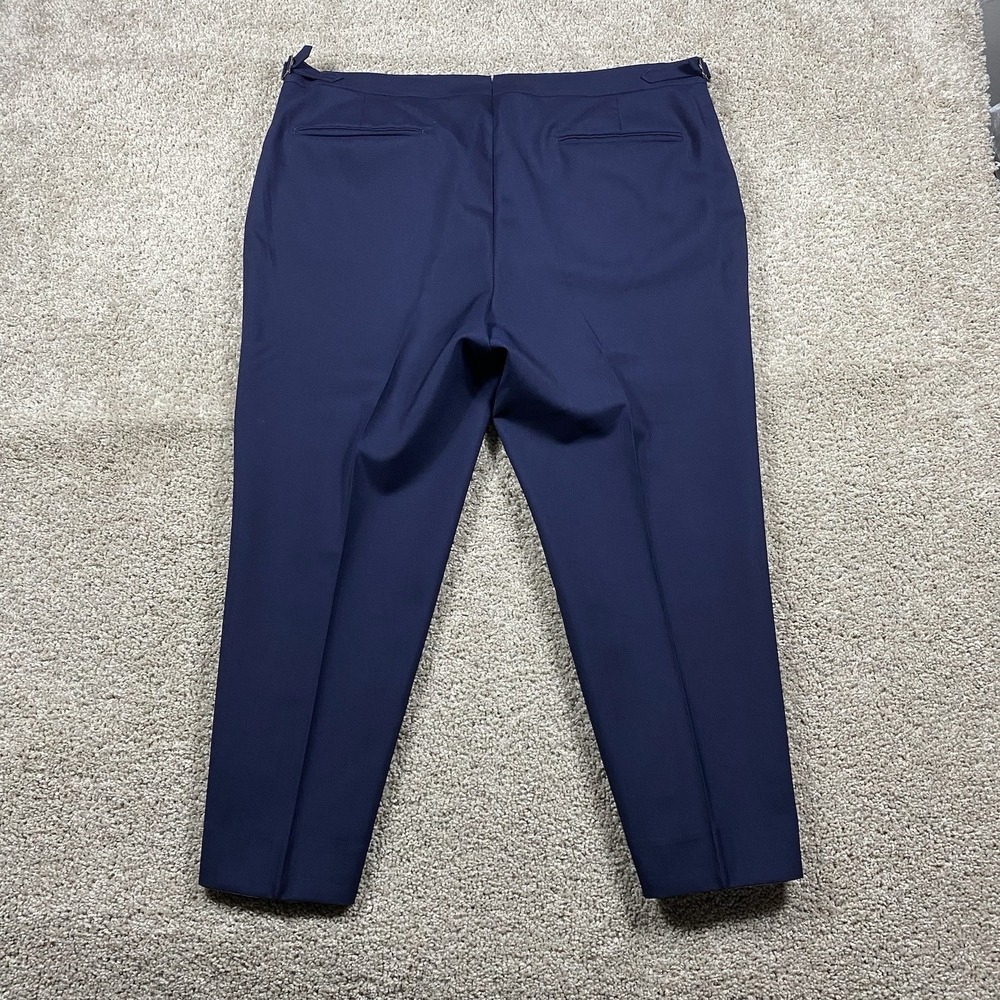 SUITSUPPLY Brescia Pants Mens 38x24 Blue‎ Navy Viscose Polyester Trousers Buckle